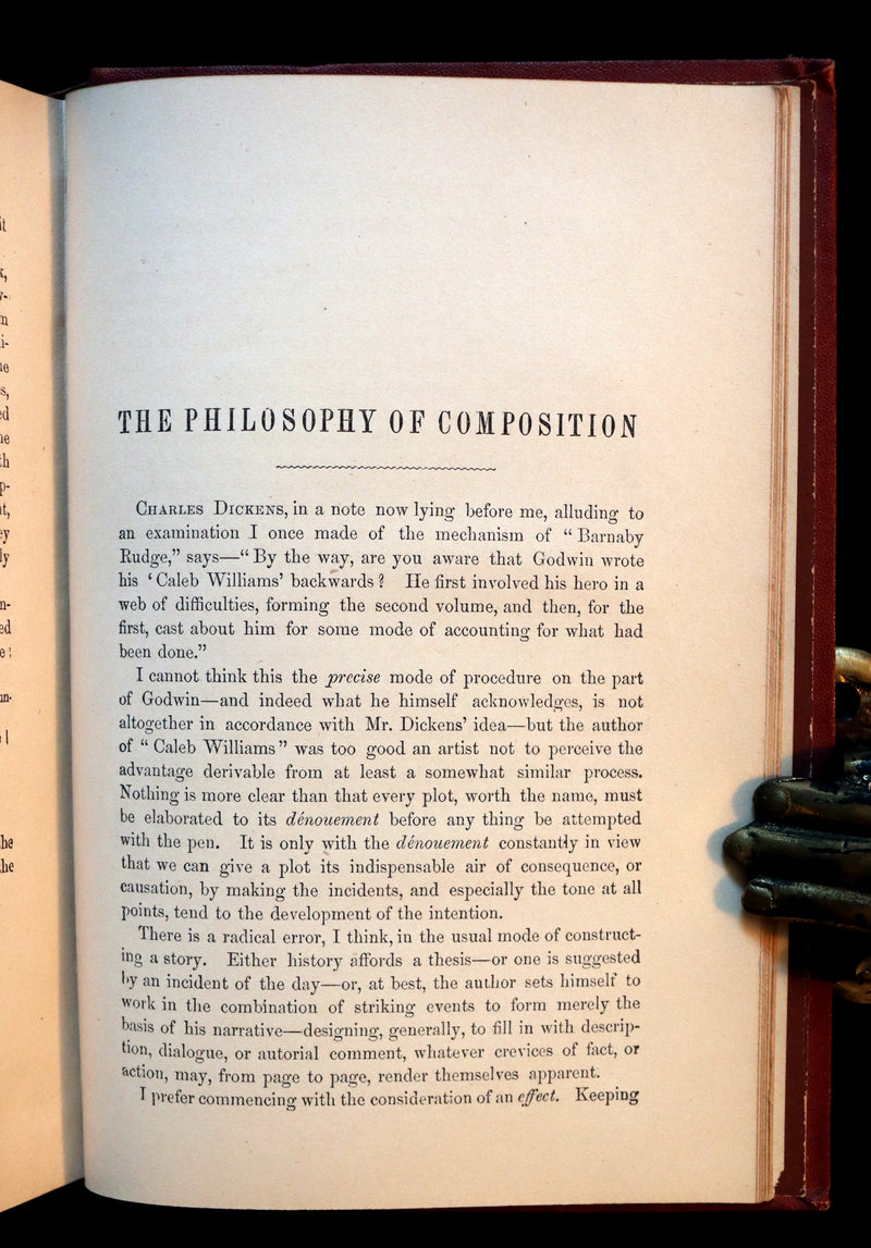 1876 Rare First Memorial Edition - Poems and Essays of Edgar Allan Poe (The Raven, Lenore, Ulalume, ...).