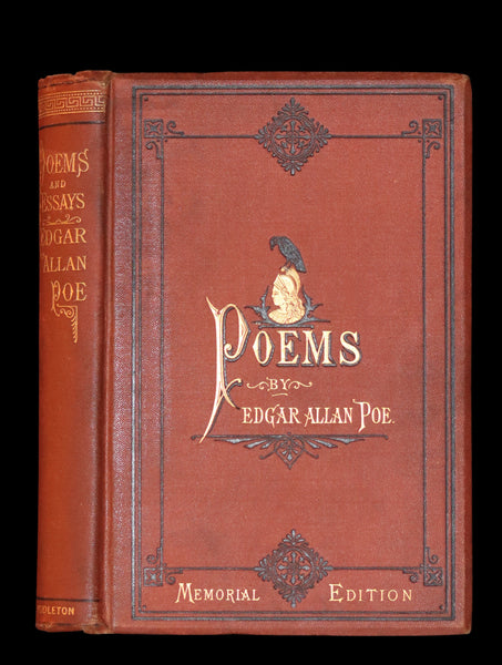 1876 Rare First Memorial Edition - Poems and Essays of Edgar Allan Poe (The Raven, Lenore, Ulalume, ...).