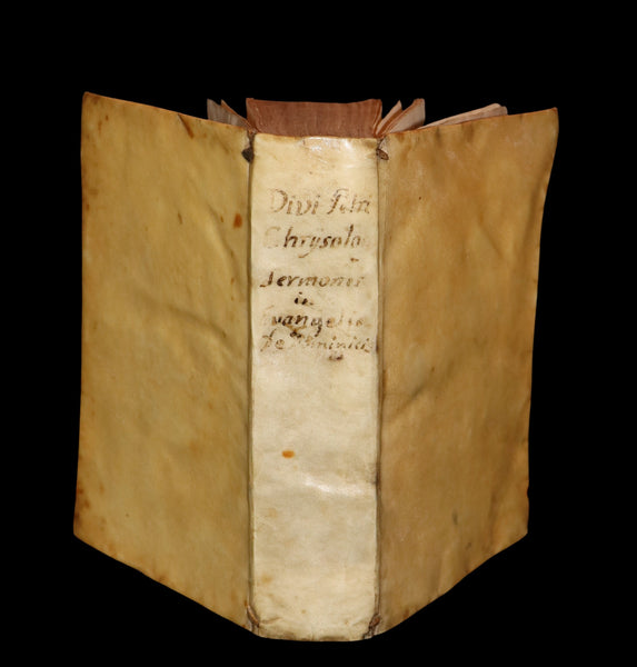 1636 Scarce Latin vellum Book - Peter Chrysologus - Sermons on Christian life in fifth-century Ravenna (Italy).