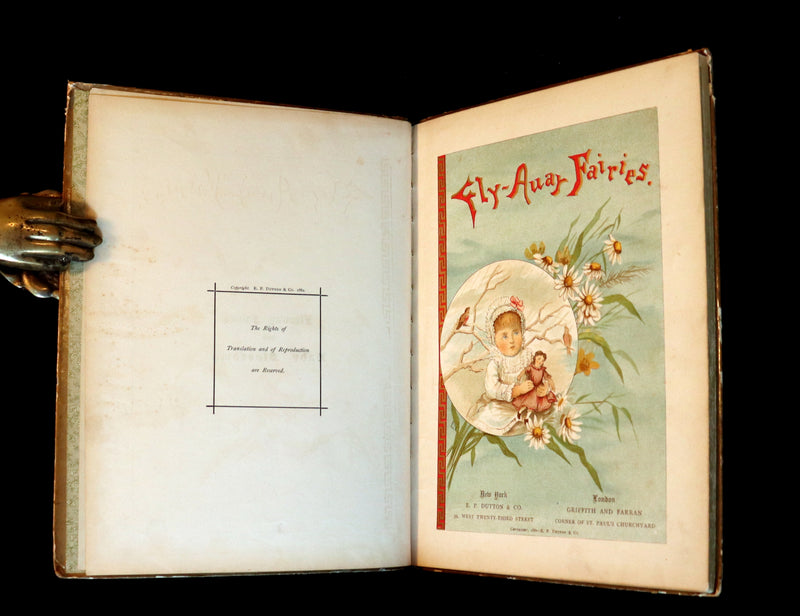 1882 Scarce Victorian FAIRY Book ~ LOUISE CLARKSON FLY-AWAY FAIRIES AND BABY-BLOSSOMS. First Edition.