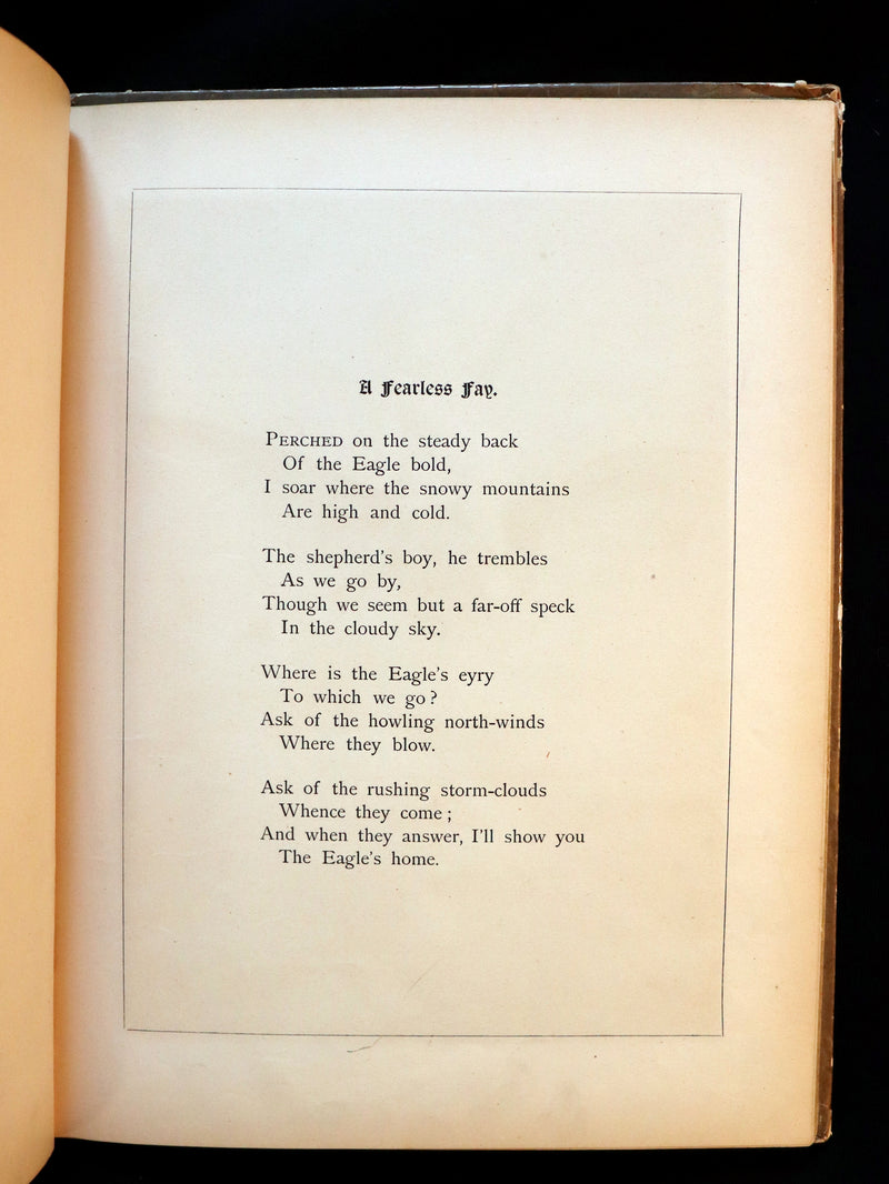1882 Scarce Victorian FAIRY Book ~ LOUISE CLARKSON FLY-AWAY FAIRIES AND BABY-BLOSSOMS. First Edition.
