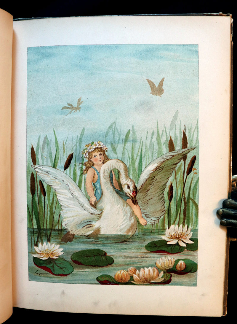 1882 Scarce Victorian FAIRY Book ~ LOUISE CLARKSON FLY-AWAY FAIRIES AND BABY-BLOSSOMS. First Edition.
