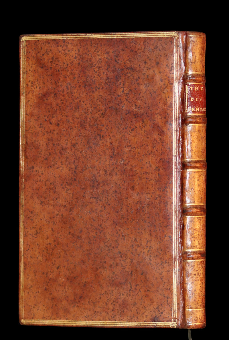 1768 Rare Medical Poetry Book - The Dispensary - A Poem in Six Cantos by Sir Samuel Garth, illustrated.