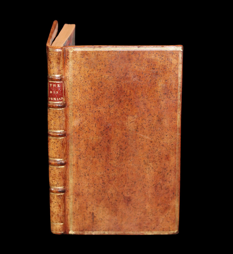 1768 Rare Medical Poetry Book - The Dispensary - A Poem in Six Cantos by Sir Samuel Garth, illustrated.