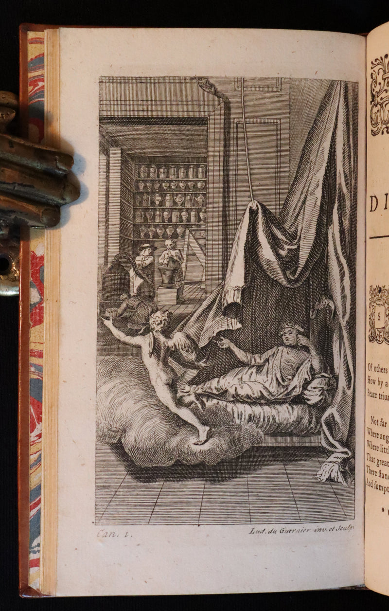 1768 Rare Medical Poetry Book - The Dispensary - A Poem in Six Cantos by Sir Samuel Garth, illustrated.
