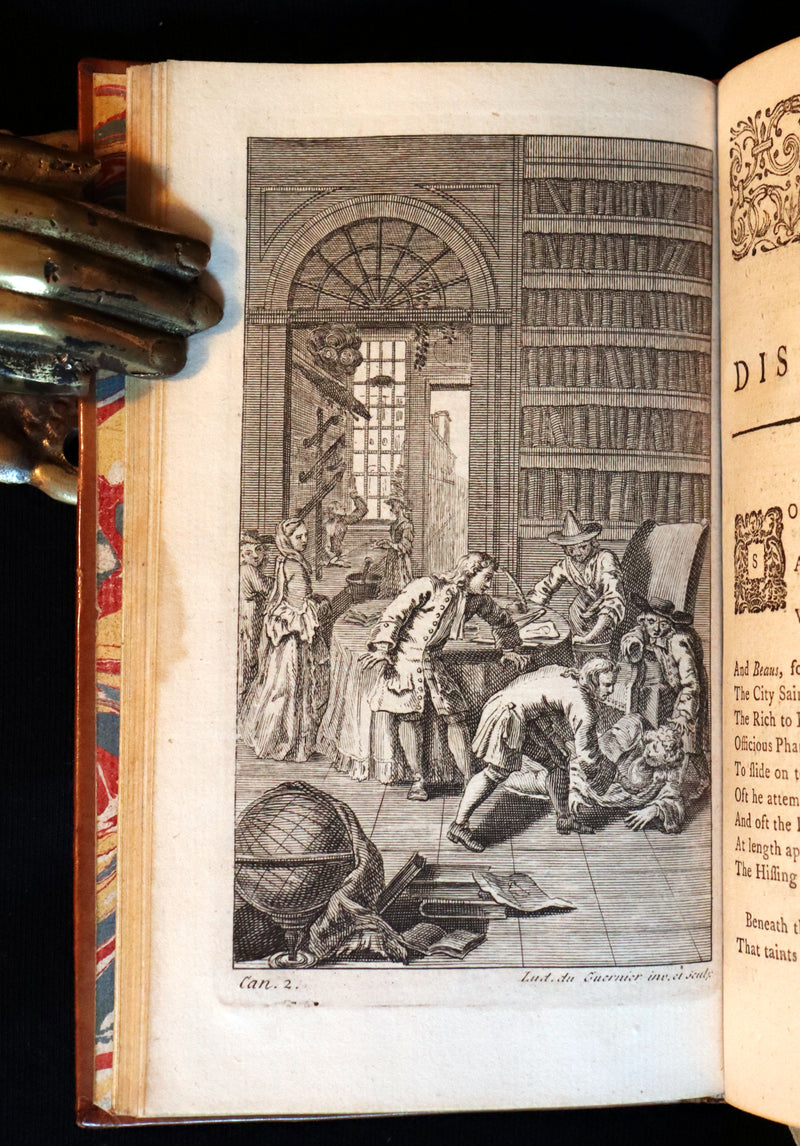 1768 Rare Medical Poetry Book - The Dispensary - A Poem in Six Cantos by Sir Samuel Garth, illustrated.