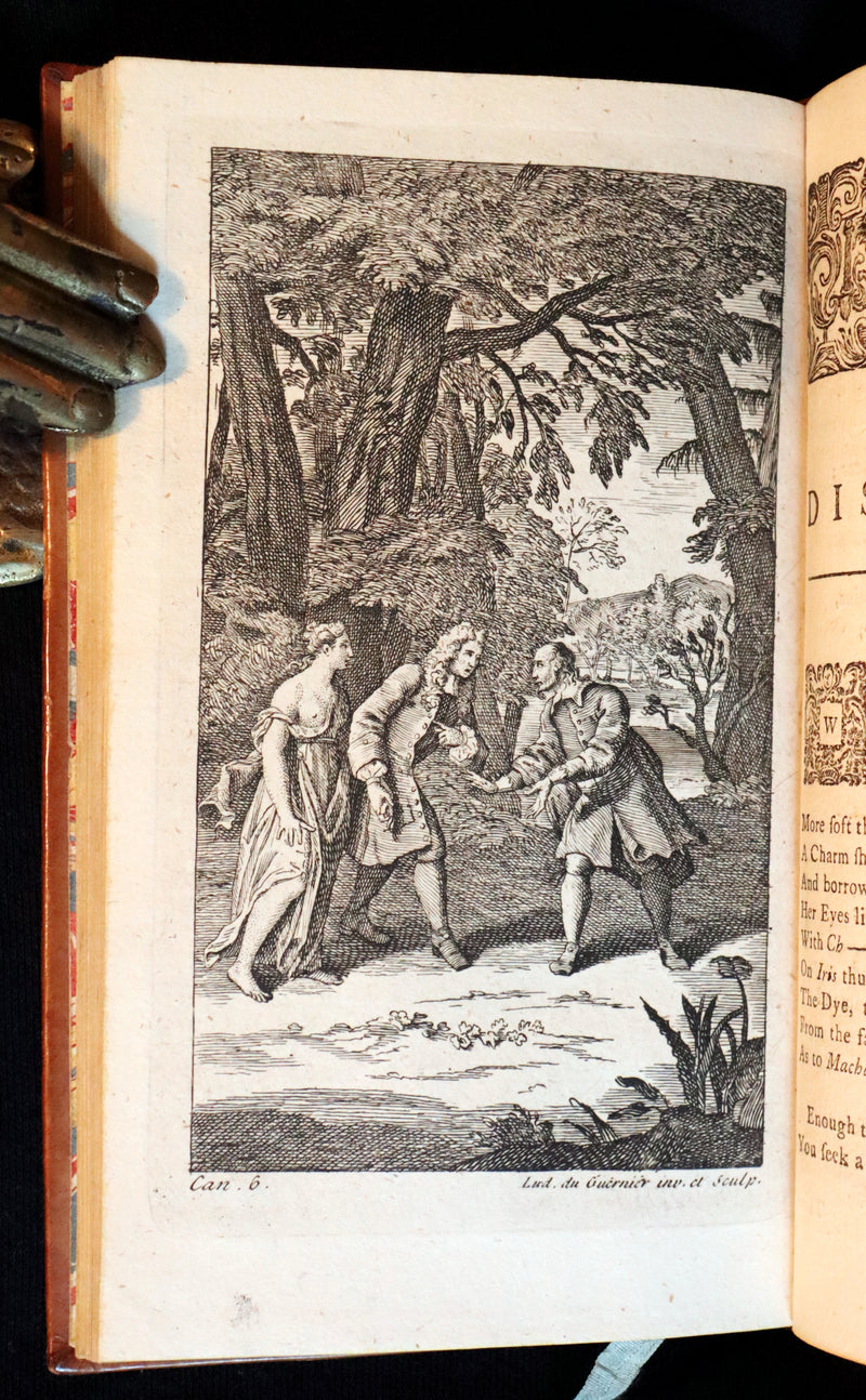 1768 Rare Medical Poetry Book - The Dispensary - A Poem in Six Cantos by Sir Samuel Garth, illustrated.