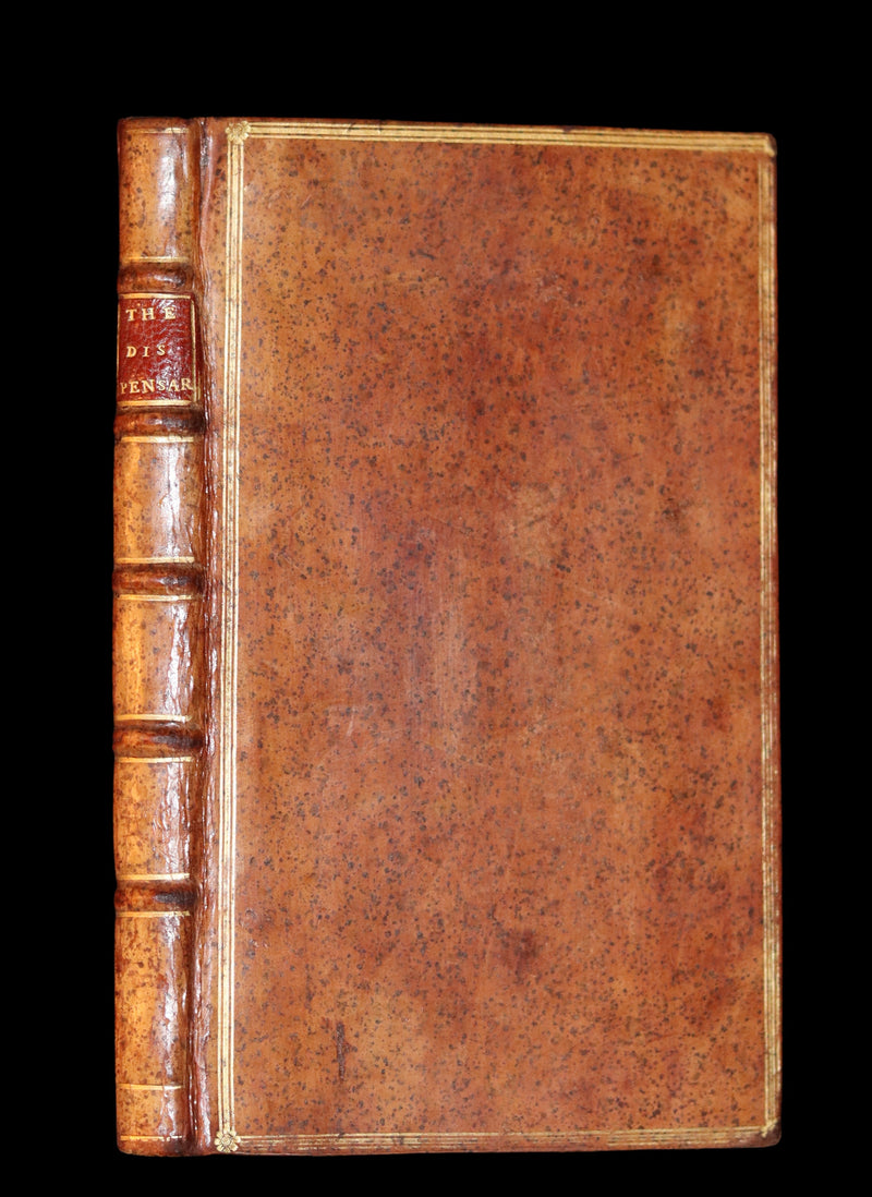 1768 Rare Medical Poetry Book - The Dispensary - A Poem in Six Cantos by Sir Samuel Garth, illustrated.