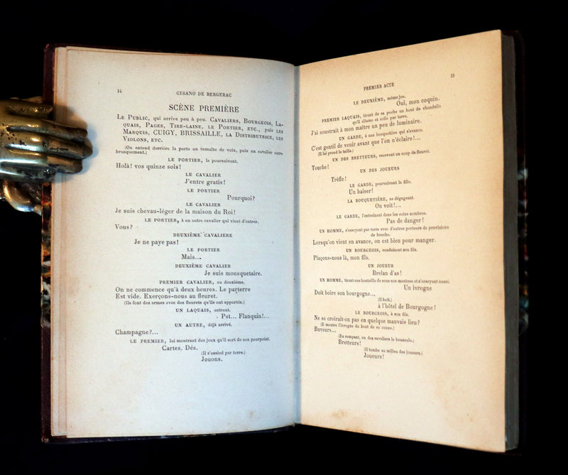 1898 Rare French Book - Cyrano de Bergerac by Edmond Rostand. First Edition, early printing.