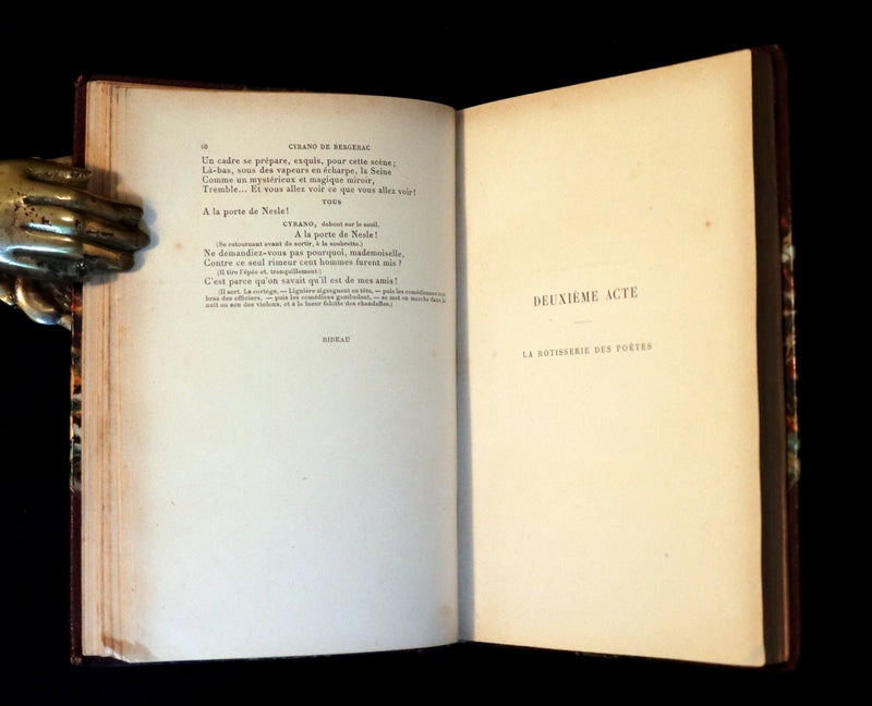 1898 Rare French Book - Cyrano de Bergerac by Edmond Rostand. First Edition, early printing.