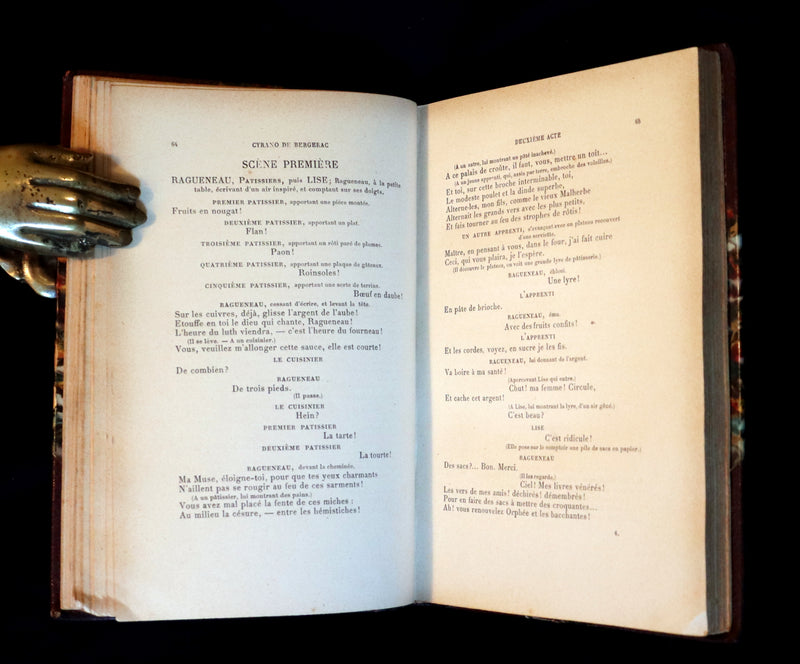 1898 Rare French Book - Cyrano de Bergerac by Edmond Rostand. First Edition, early printing.