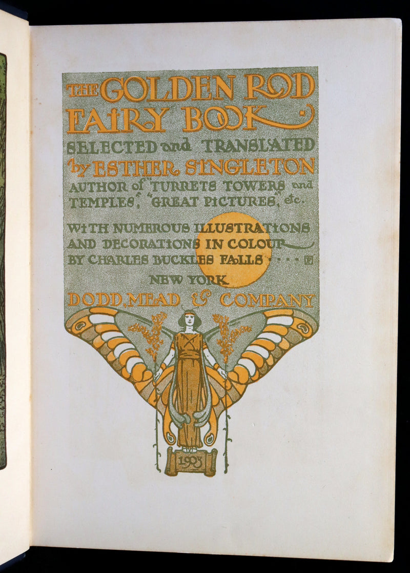 1903 Scarce First Edition - The GOLDENROD FAIRY BOOK illustrated by Charles Buckles Falls.