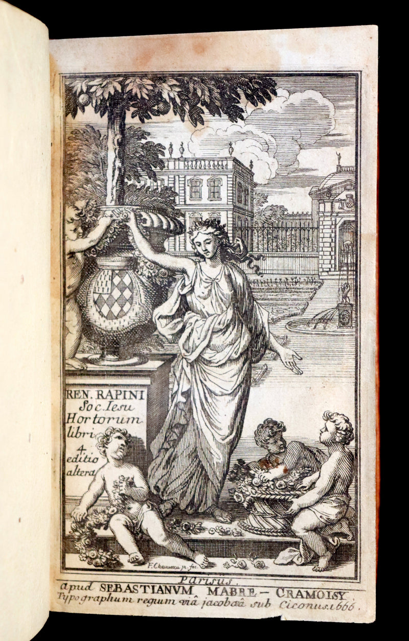 1666 Rare Latin Book - Rene Rapin's celebrated poem on GARDENS - Hortorum libri IV.