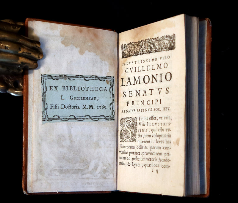 1666 Rare Latin Book - Rene Rapin's celebrated poem on GARDENS - Hortorum libri IV.