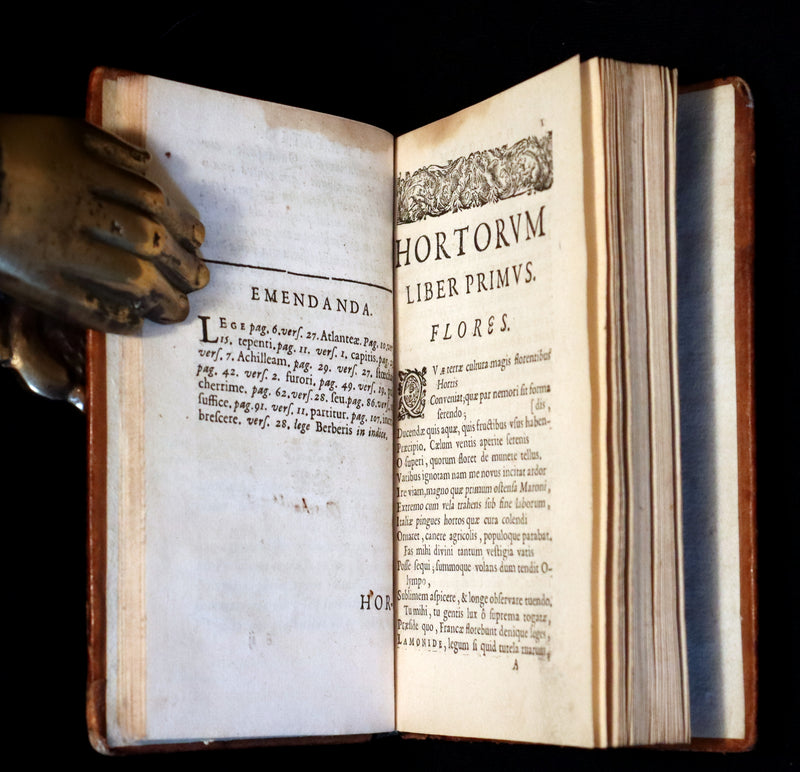 1666 Rare Latin Book - Rene Rapin's celebrated poem on GARDENS - Hortorum libri IV.