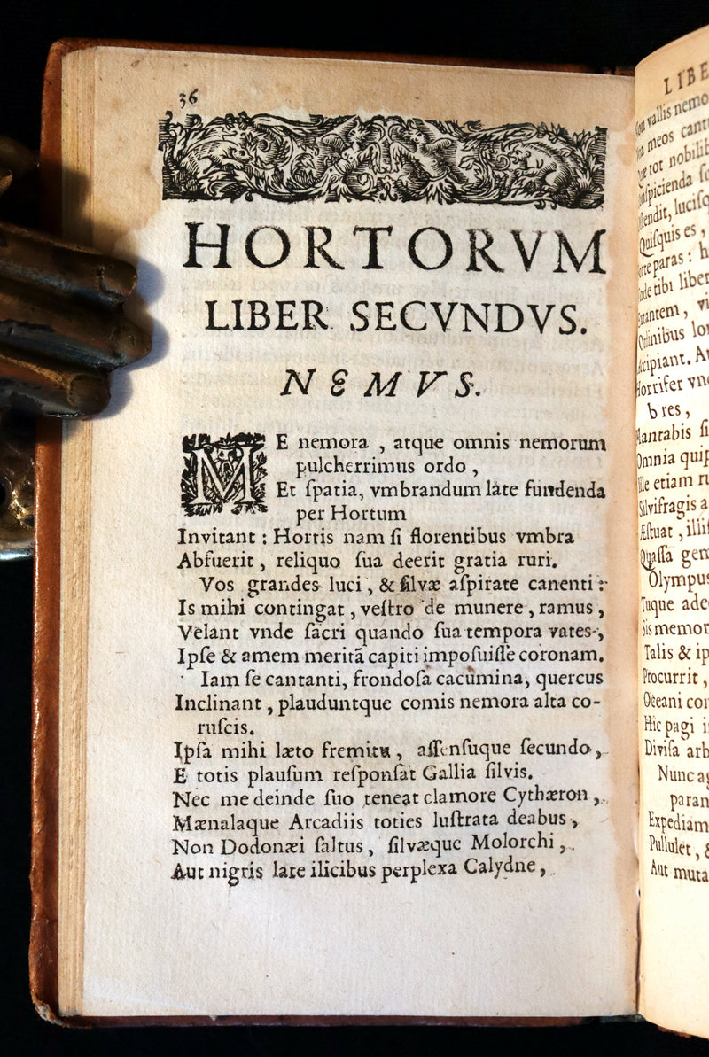 1666 Rare Latin Book - Rene Rapin's celebrated poem on GARDENS - Hortorum libri IV.