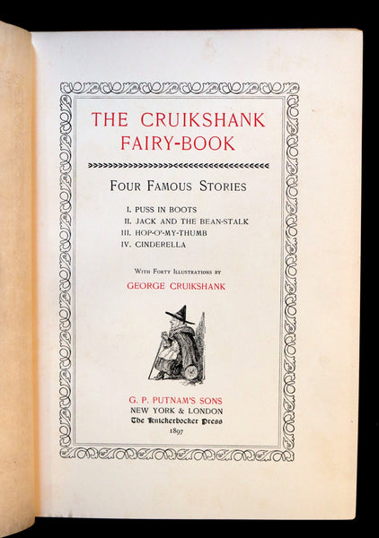 1897 Scarce First Edition - The CRUIKSHANK FAIRY BOOK - Four Famous Stories Illustrated.