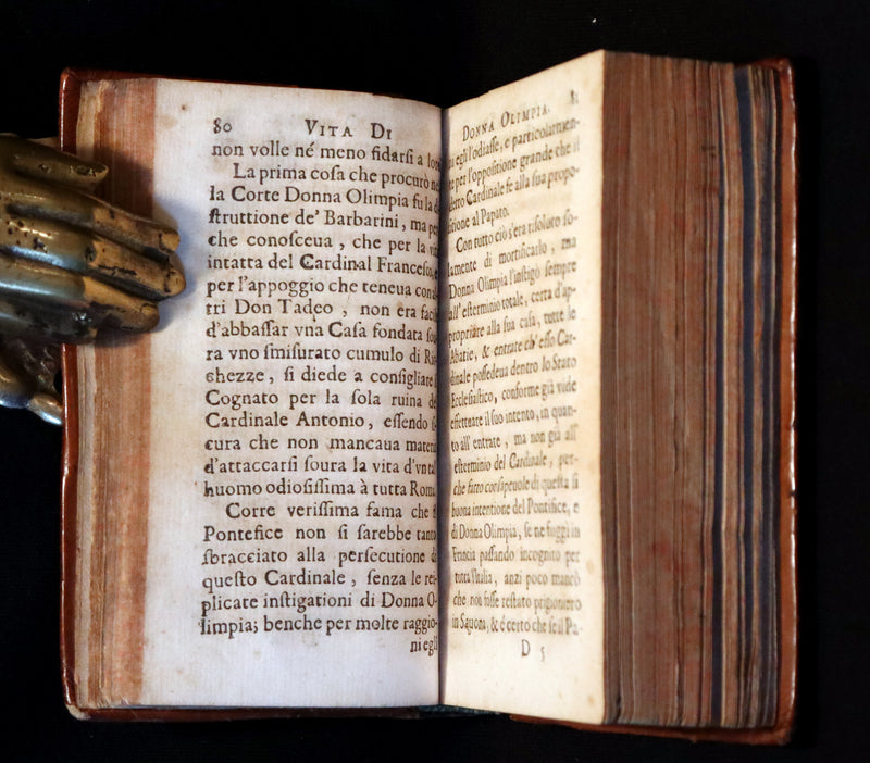 1667 Rare Italian Book - Life Of Donna Olimpia Maldachini - Vita di Donna Olimpia Maldachini.