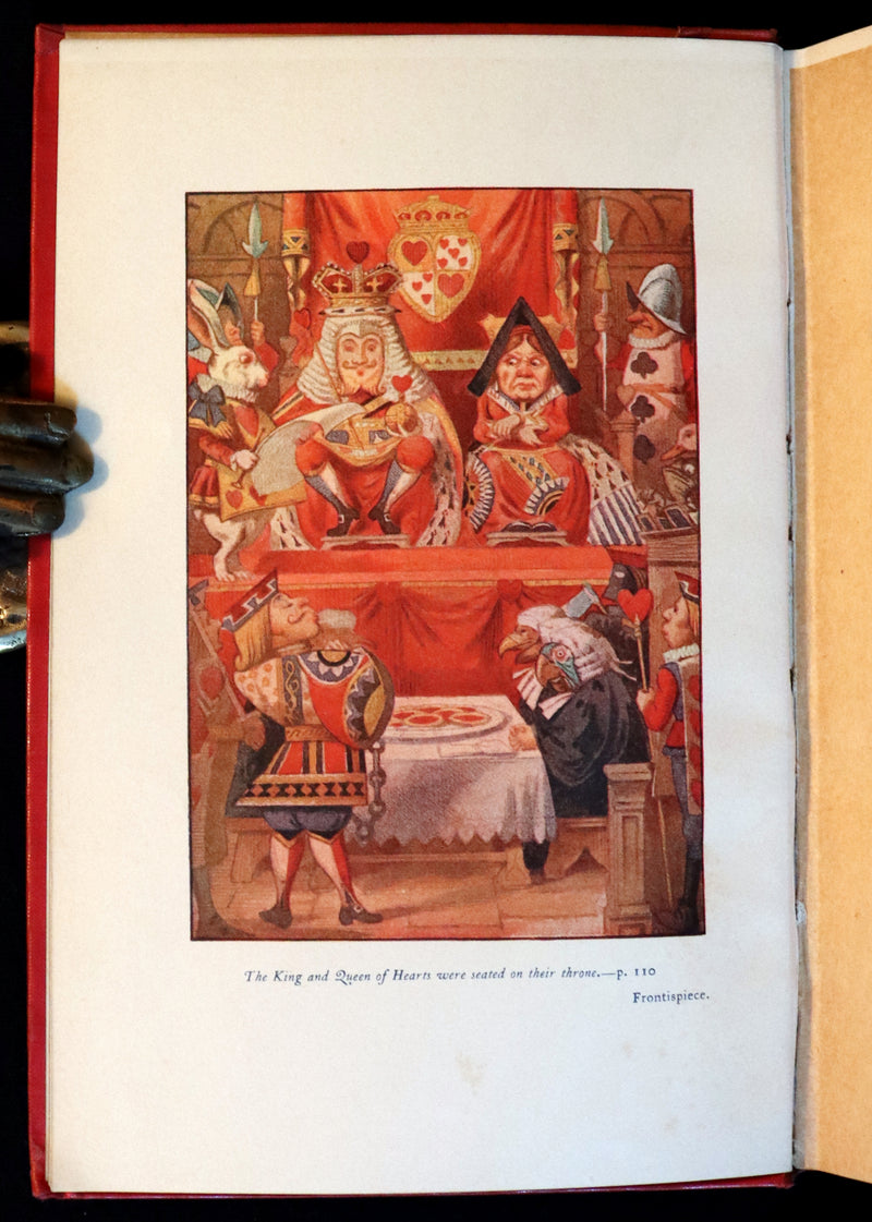 1911 Scarce First COLOR illustrated Edition - Alice's Adventures in Wonderland & Through the Looking-Glass.
