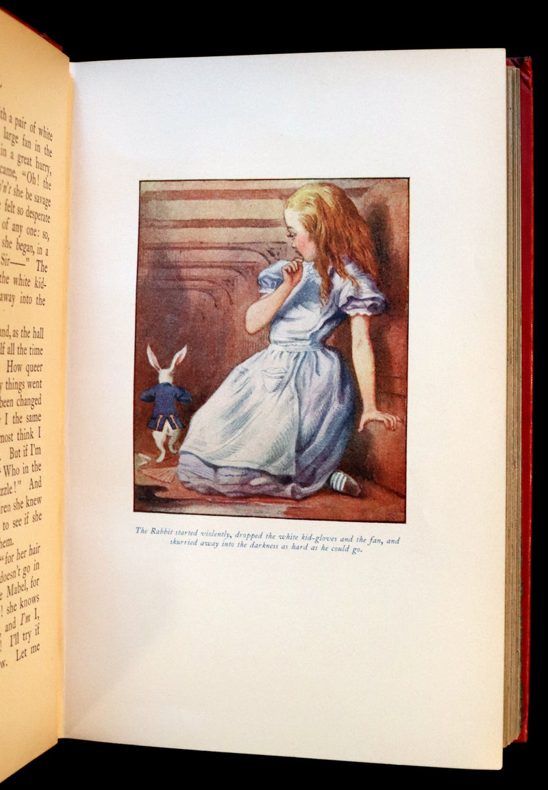 1911 Scarce First COLOR illustrated Edition - Alice's Adventures in Wonderland & Through the Looking-Glass.