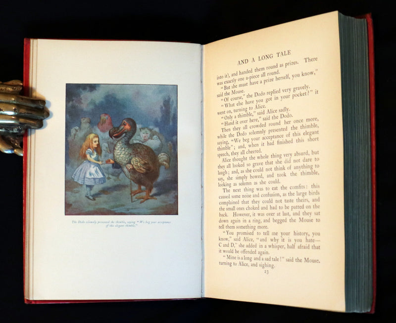 1911 Scarce First COLOR illustrated Edition - Alice's Adventures in Wonderland & Through the Looking-Glass.