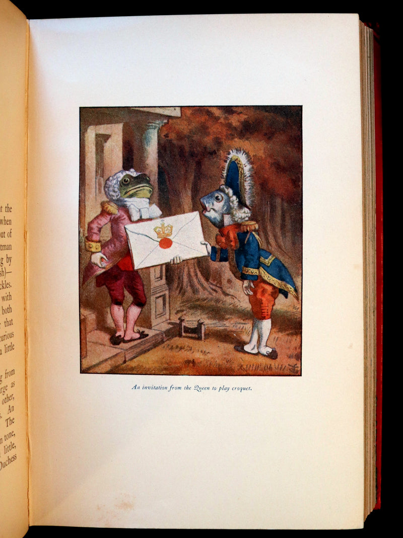 1911 Scarce First COLOR illustrated Edition - Alice's Adventures in Wonderland & Through the Looking-Glass.