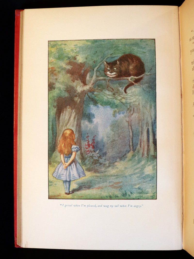 1911 Scarce First COLOR illustrated Edition - Alice's Adventures in Wonderland & Through the Looking-Glass.