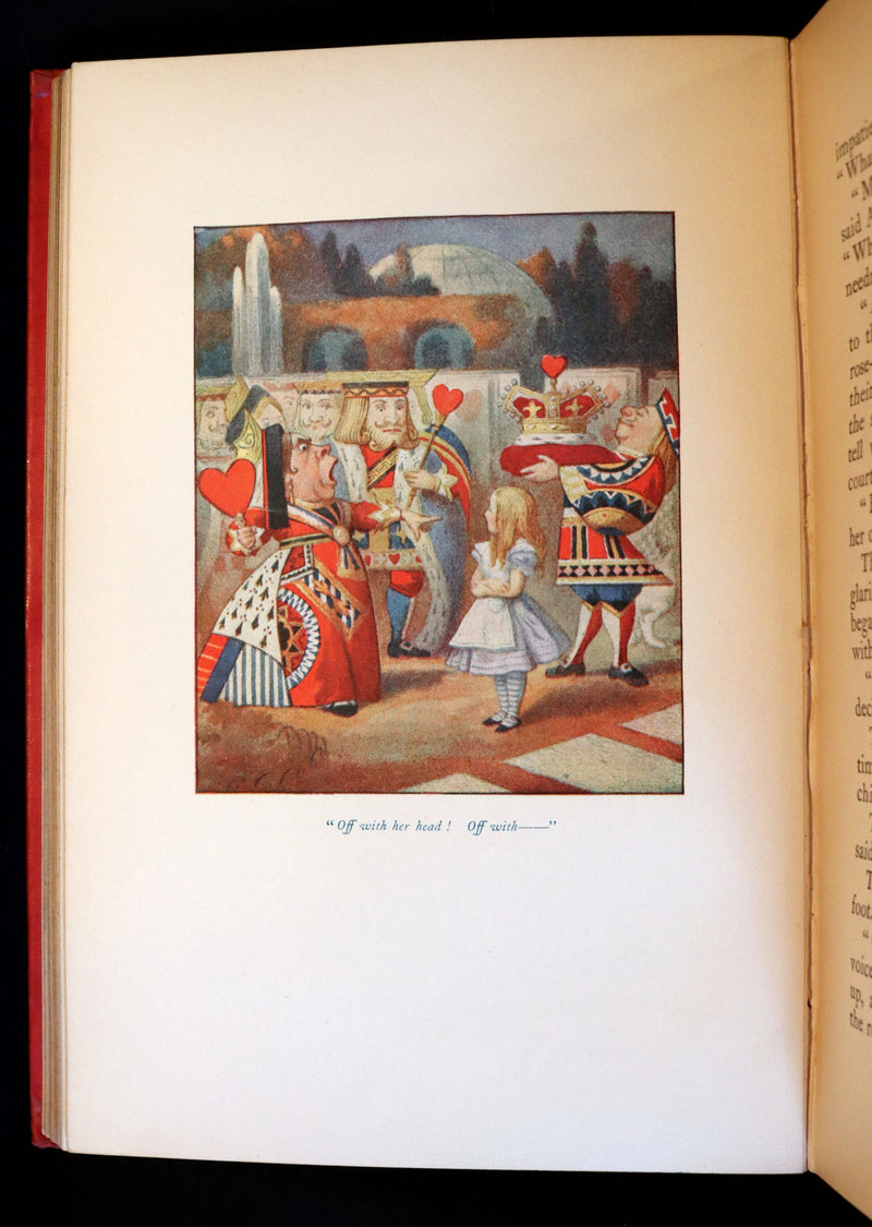 1911 Scarce First COLOR illustrated Edition - Alice's Adventures in Wonderland & Through the Looking-Glass.