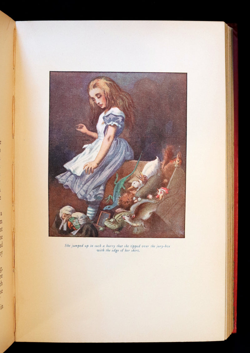 1911 Scarce First COLOR illustrated Edition - Alice's Adventures in Wonderland & Through the Looking-Glass.