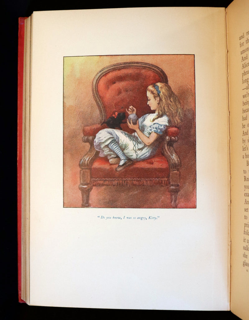 1911 Scarce First COLOR illustrated Edition - Alice's Adventures in Wonderland & Through the Looking-Glass.