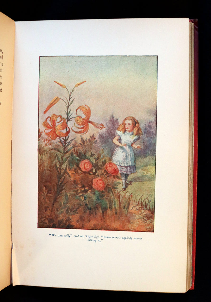 1911 Scarce First COLOR illustrated Edition - Alice's Adventures in Wonderland & Through the Looking-Glass.