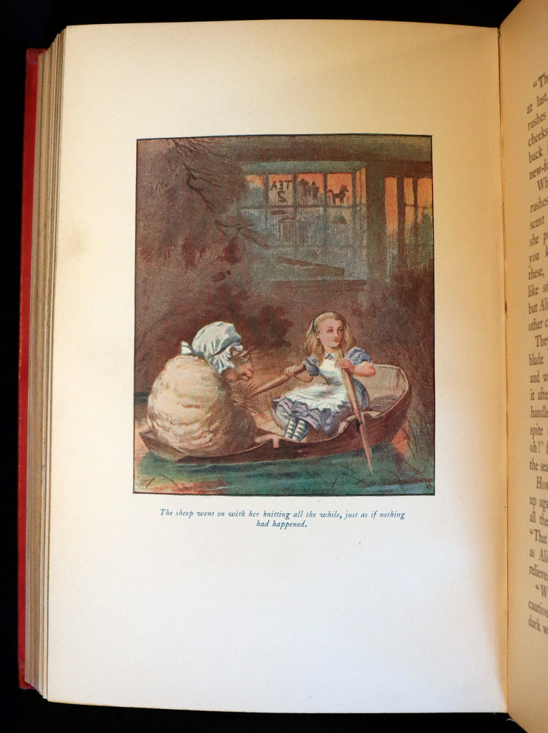 1911 Scarce First COLOR illustrated Edition - Alice's Adventures in Wonderland & Through the Looking-Glass.