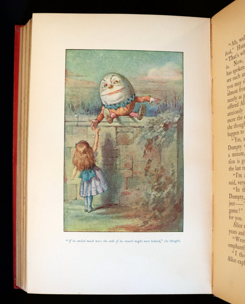 1911 Scarce First COLOR illustrated Edition - Alice's Adventures in Wonderland & Through the Looking-Glass.