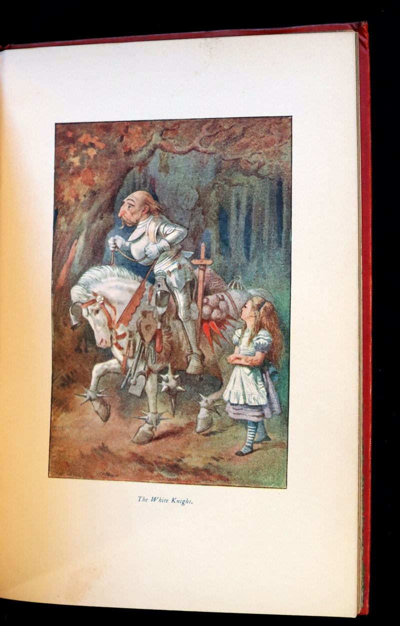 1911 Scarce First COLOR illustrated Edition - Alice's Adventures in Wonderland & Through the Looking-Glass.