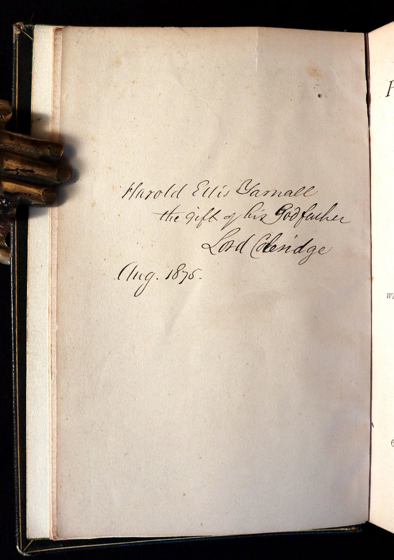 1874 Rare Book - PHANTASMION a FAIRY TALE by Sara Coleridge Signed by Lord Coleridge.
