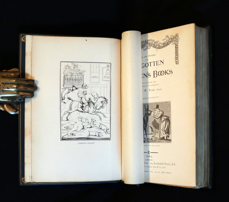 1898 Rare 1stED in a Bayntun Binding - Pages and Pictures from Forgotten Children's Books by Tuer.