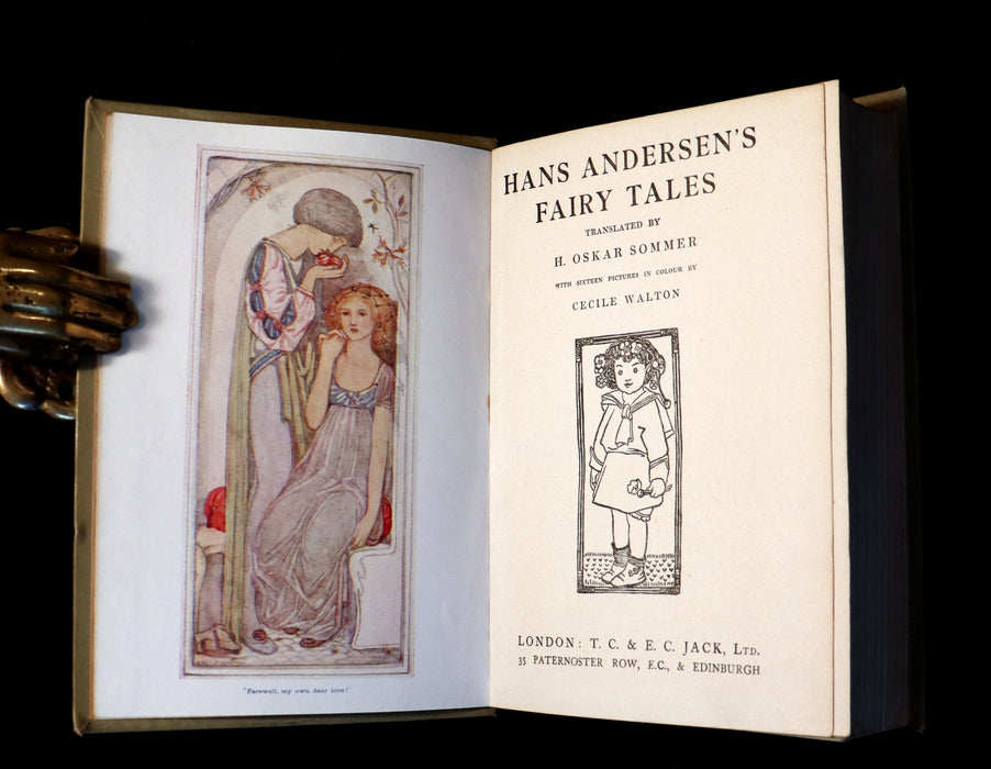 1920 Rare Edition - Hans Christian Andersen FAIRY TALES illustrated by CECILE WALTON.