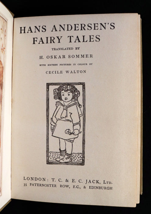 1920 Rare Edition - Hans Christian Andersen FAIRY TALES illustrated by CECILE WALTON.