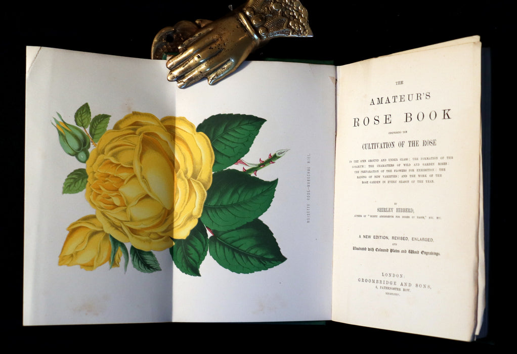 1874 Rare Victorian Gardening Book - The Amateur's Rose Book by the famous botanist James Shirley Hibberd.