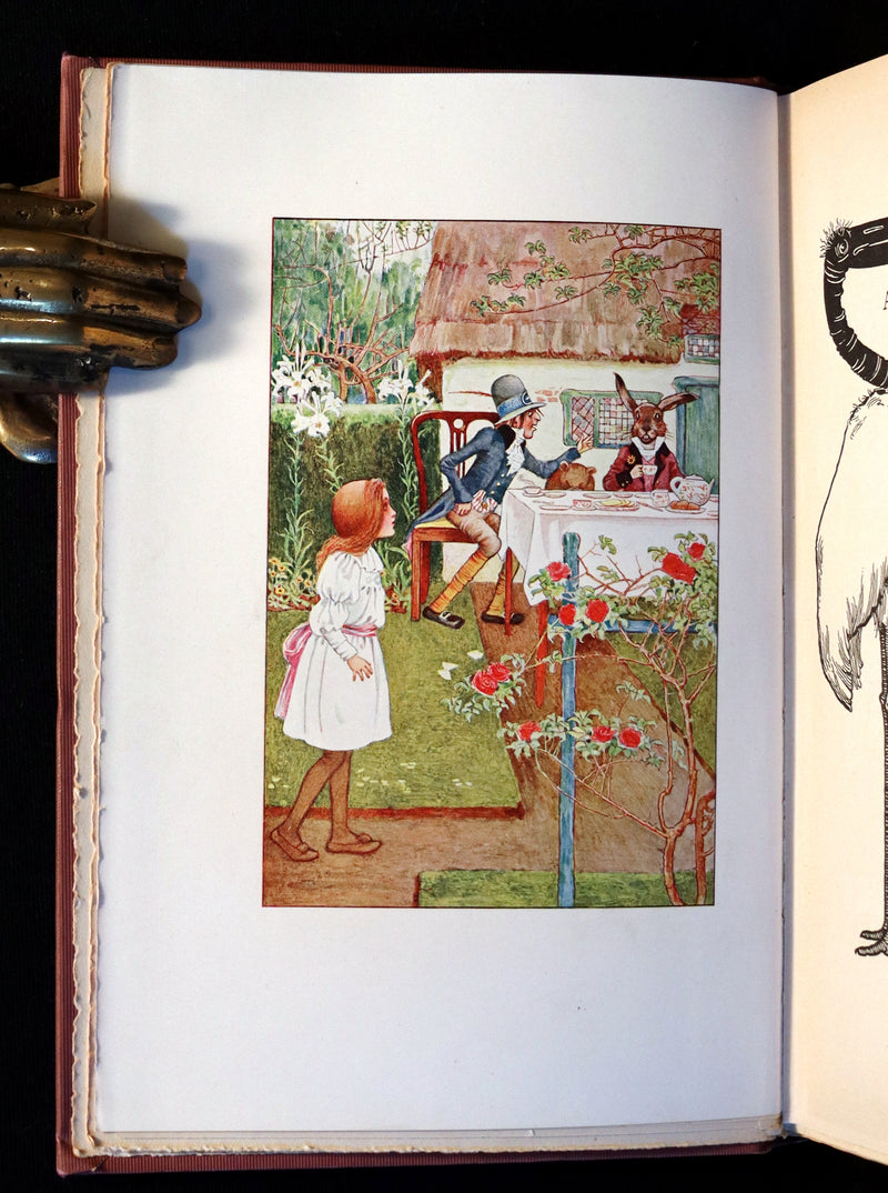 1908 Scarce Book - Alice's Adventures in Wonderland beautifully Illustrated by Amy Millicent Sowerby. 1st US Edition.