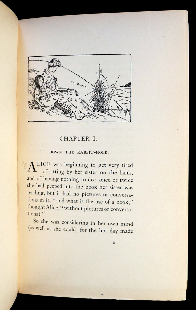 1908 Scarce Book - Alice's Adventures in Wonderland beautifully Illustrated by Amy Millicent Sowerby. 1st US Edition.