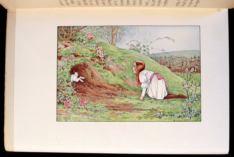 1908 Scarce Book - Alice's Adventures in Wonderland beautifully Illustrated by Amy Millicent Sowerby. 1st US Edition.
