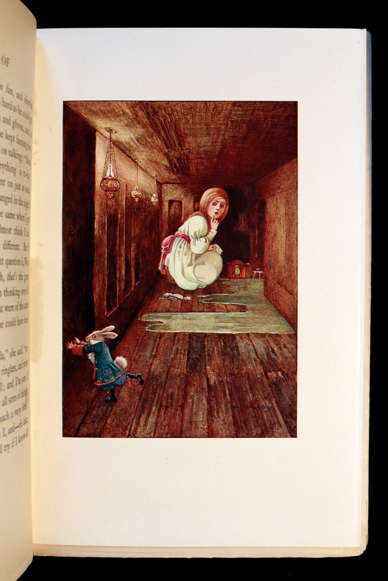 1908 Scarce Book - Alice's Adventures in Wonderland beautifully Illustrated by Amy Millicent Sowerby. 1st US Edition.