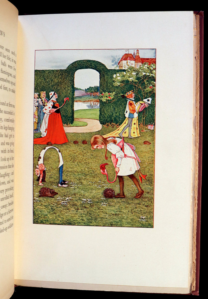 1908 Scarce Book - Alice's Adventures in Wonderland beautifully Illustrated by Amy Millicent Sowerby. 1st US Edition.