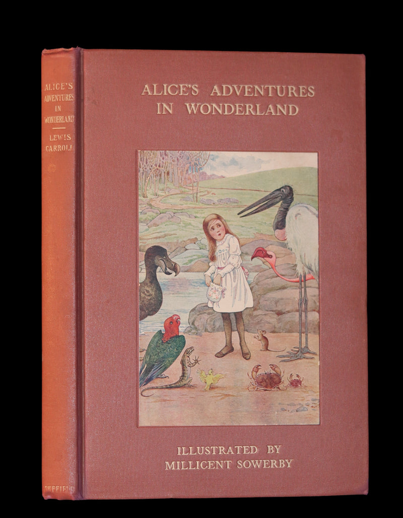 1908 Scarce Book - Alice's Adventures in Wonderland beautifully Illustrated by Amy Millicent Sowerby. 1st US Edition.