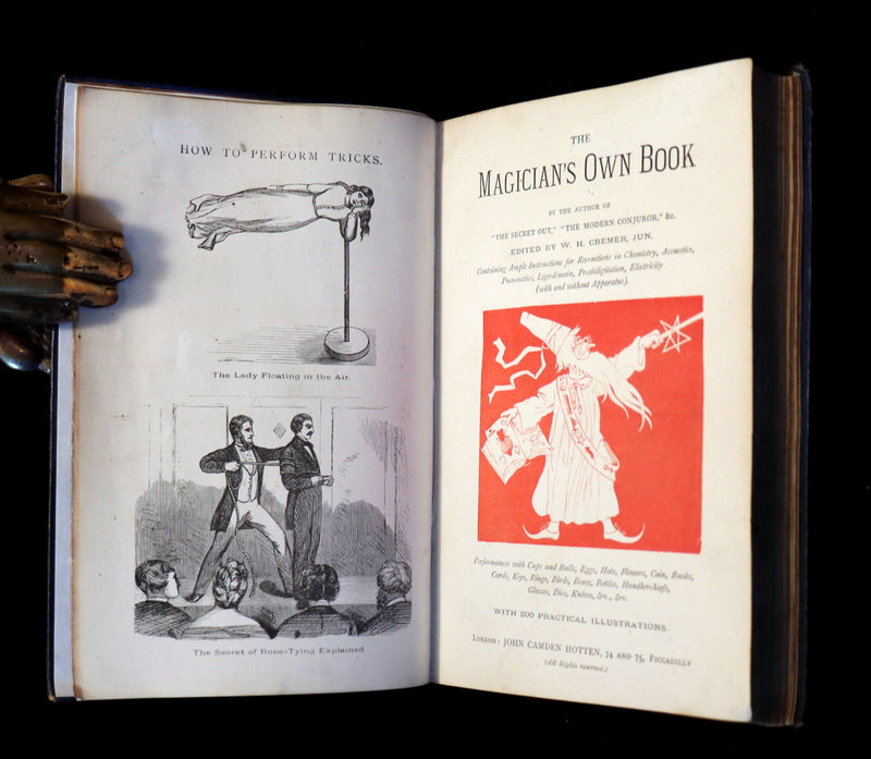 1872 Scarce Book - The Magician's Own Book - Legerdemain, Prestidigitation, Performances with Cups and Balls, Eggs, Hats.