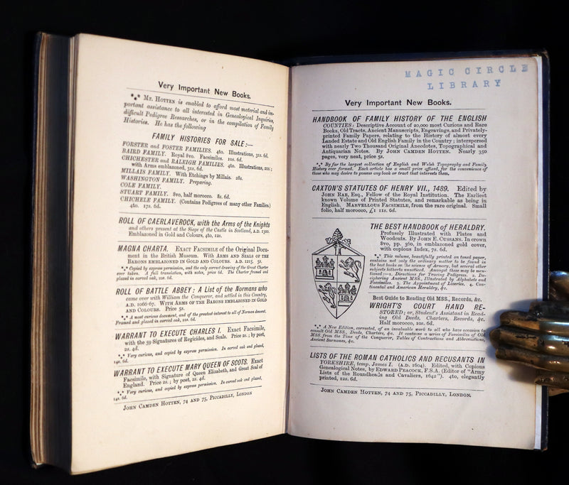 1872 Scarce Book - The Magician's Own Book - Legerdemain, Prestidigitation, Performances with Cups and Balls, Eggs, Hats.