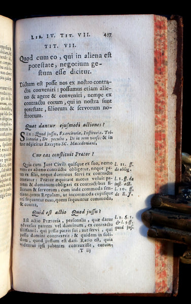 1692 Rare Law Book - INSTITUTIONES IMPERIALES EROTEMATIBUS DISTINCTÆ by Antonio Perez.
