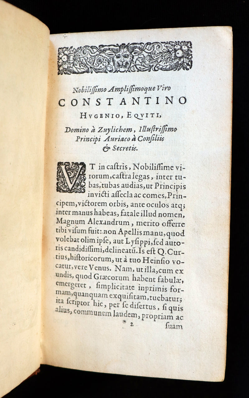 1633 Rare Latin Book - Histories of ALEXANDER the GREAT by Quintus Curtius Rufus.