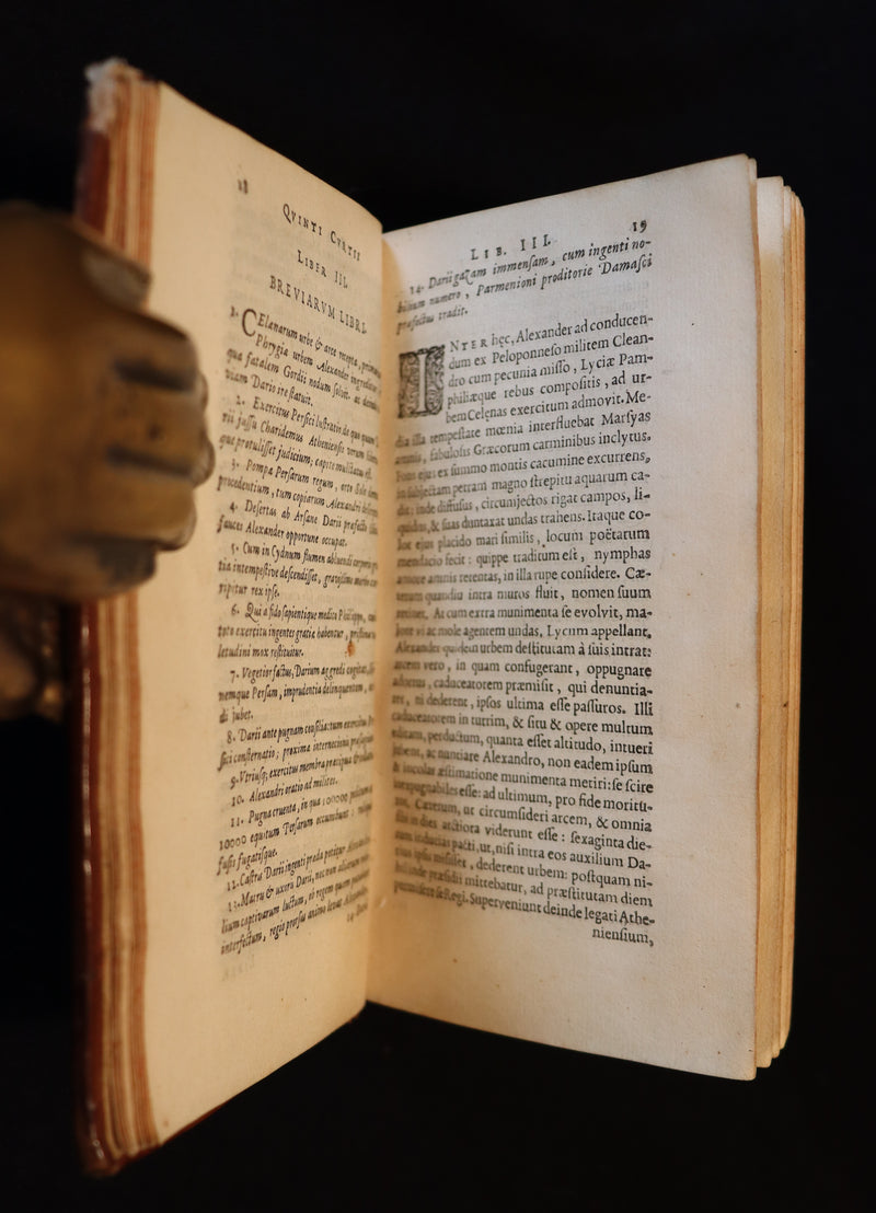 1633 Rare Latin Book - Histories of ALEXANDER the GREAT by Quintus Curtius Rufus.